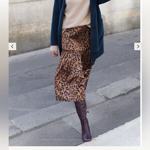 NWT - Wyse London Gorgeous Leopard Print Midi Skirt Size 4